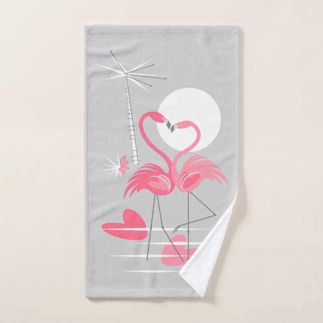 Flamingo Toalla de mano de amor (Toalla de mano)