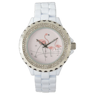 Flamingo Trío rosa 2 reloj