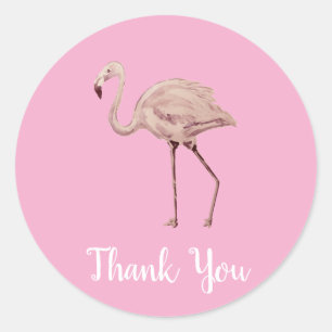 Flamingo Tropical Gracias Pegatinas Fiestas