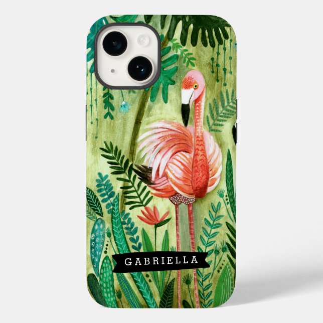 Flamingo Tropical Jungle Tropical | Funda Iphone 7 (Reverso )
