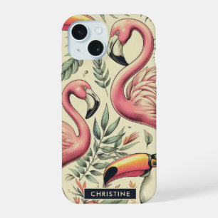 Flamingo vintage y sin foco táctil