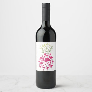 Flamingo Wine Pegatina Divertido regalo de Novedad
