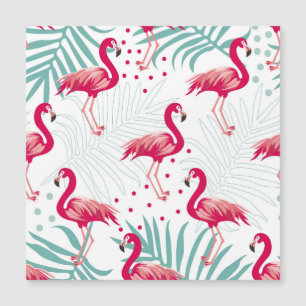 Flamingo y hojas tropicales, patrón de verano.