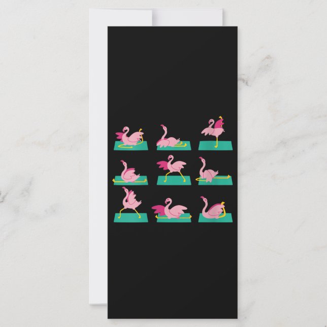 Flamingo Yoga Poses Ejercicio de Meditación (Anverso)