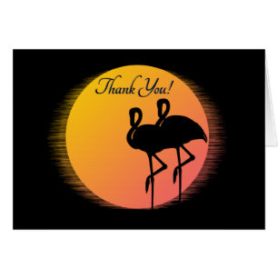 Flamingos de la puesta del sol Gracias!