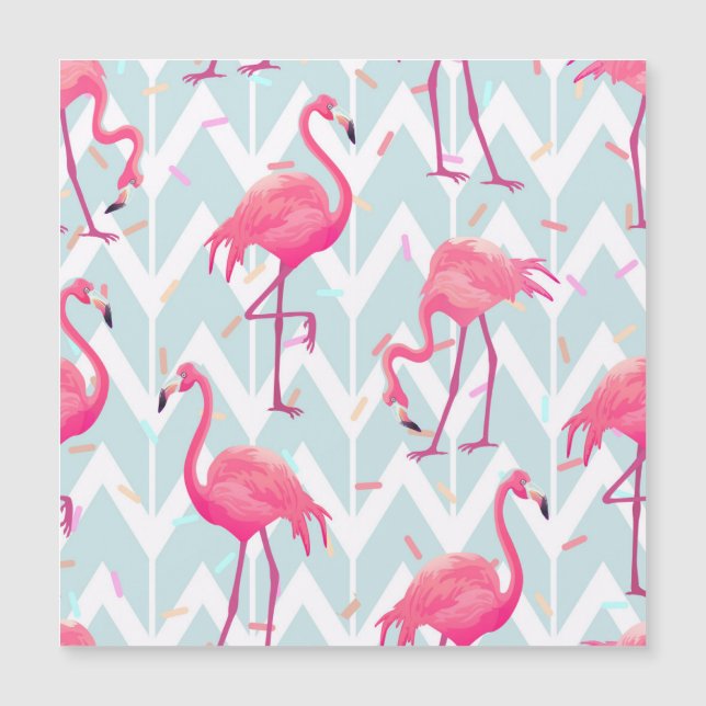 Flamingos Gris claro: Vintage Tropical. (Anverso)