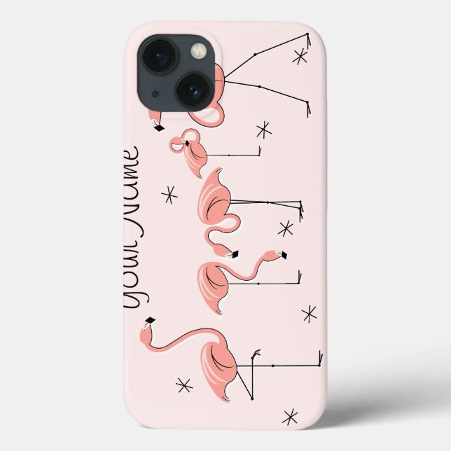 Flamingos Grupo rosa 'Nombre' iPad Mini funda (Reverso)
