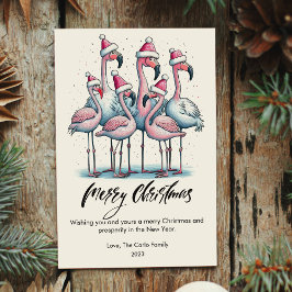 Flamingos Modernos Amante de las Mascotas Navidad