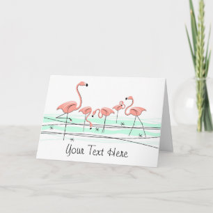Flamingos Ocean Group tarjeta de felicitación de t