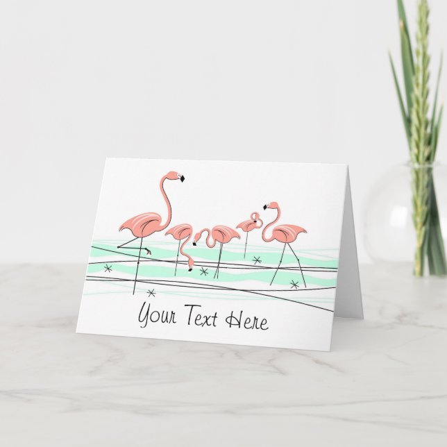 Flamingos Ocean Group tarjeta de felicitación de t (Anverso)