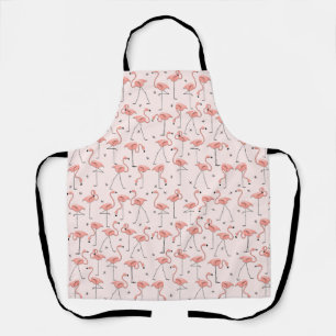 Flamingos Pequeño patrón rosado delantal