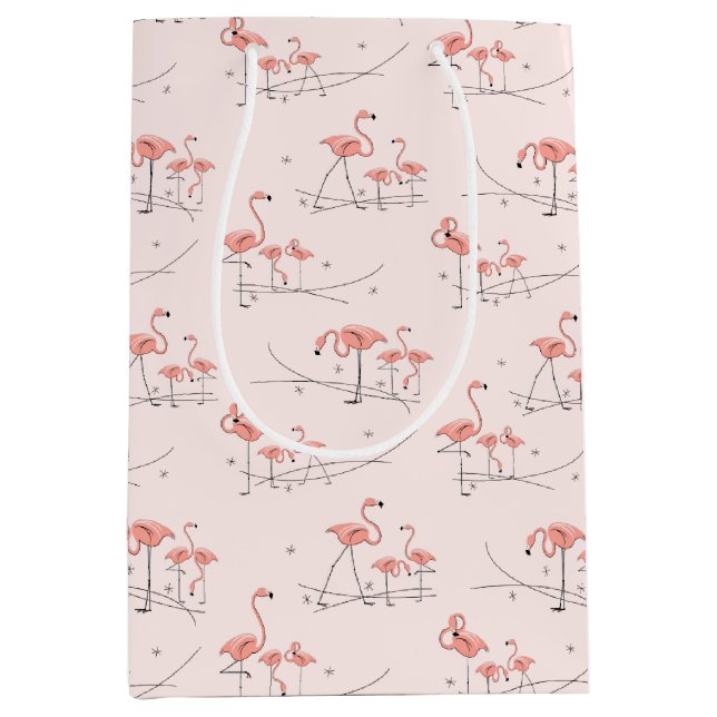 Flamingos Pink Multi bolsas de regalo medio (Anverso)