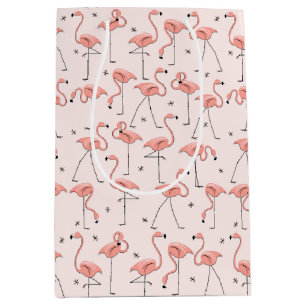Flamingos Pink Multi bolsas de regalo medio