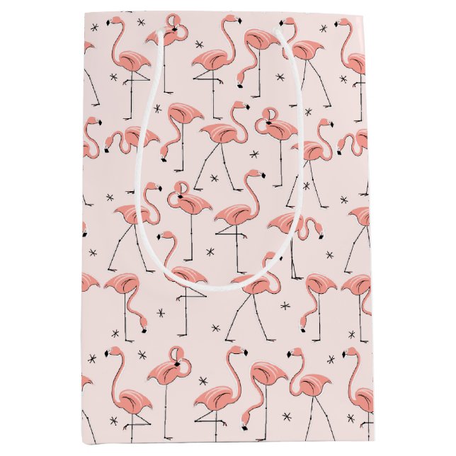 Flamingos Pink Multi bolsas de regalo medio (Anverso)