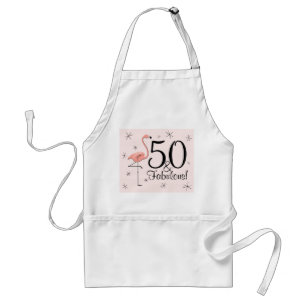 Flamingos Rosa 50 y Fabulous! delantal
