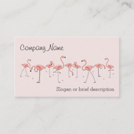 Flamingos tarjeta de visita de la línea rosa