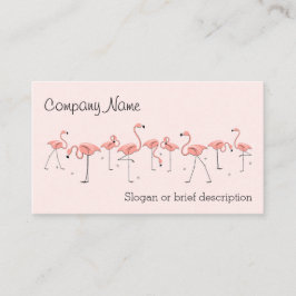 Flamingos tarjeta de visita de la línea rosa