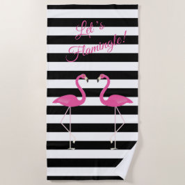 Flamingos, toalla de playa de Flamingle