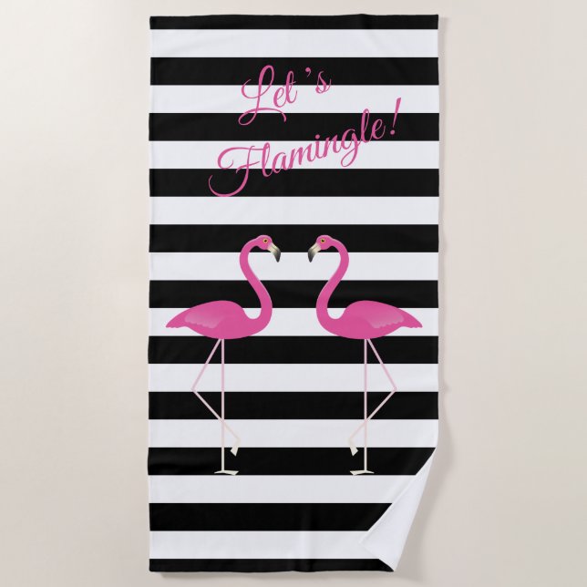 Flamingos, toalla de playa de Flamingle (Anverso)