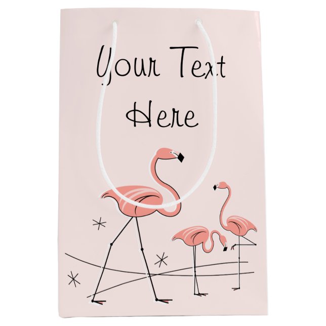 Flamingos Trío rosa 2 Medio de bolsa de regalo de  (Anverso)