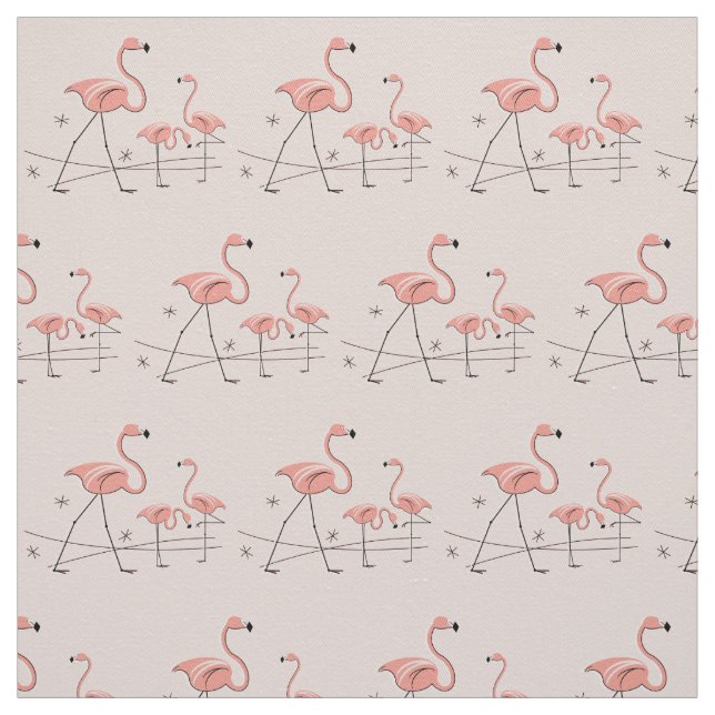 Flamingos Trío rosa 2 tela (Retal)