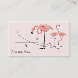 Flamingos Trío rosa 3 tarjeta de visita