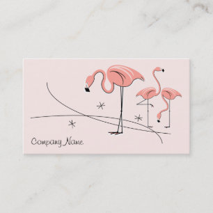 Flamingos Trío rosa 3 tarjeta de visita
