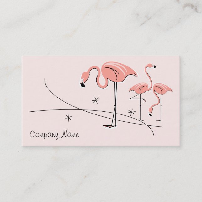 Flamingos Trío rosa 3 tarjeta de visita (Anverso)