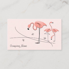 Flamingos Trío rosa 3 tarjeta de visita