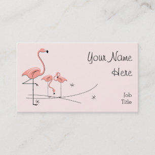 Flamingos Trío rosa 4 tarjeta de visita