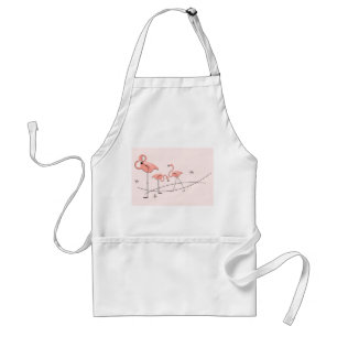 Flamingos Trío rosa delantal