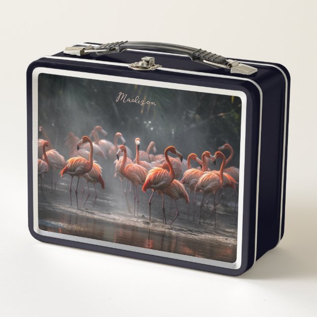 Flamingos Tropicales nombre personalizado (Anverso)