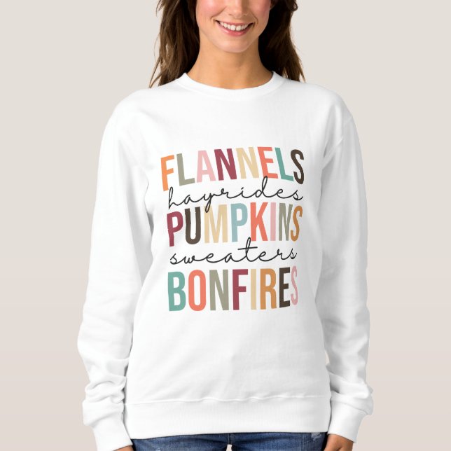 Flanels Hayrides Pumpkins Sweaters Bonfires (Anverso)