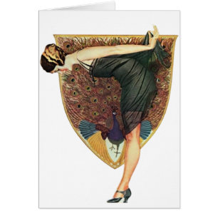 Flapper con emblema de pavo real