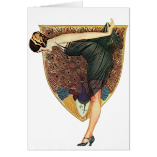Flapper con emblema de pavo real