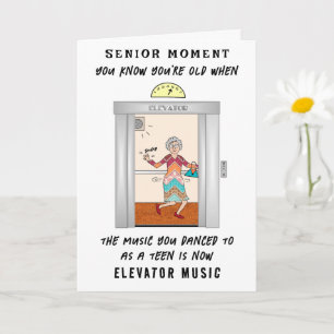 Flashback Funny Senior Añade una tarjeta de cumple