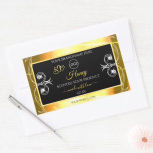 Flashy Dazzling Gold Black Product Etiquetas Añadi