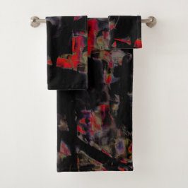 Flashy Red blots en base rocosa gris oscuro, textu