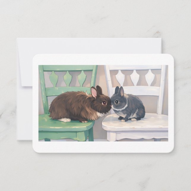 Flat Card - Two Rabbits (Anverso)