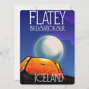 Flatey, Breiðafjörður, Islandia, cartel de viaje