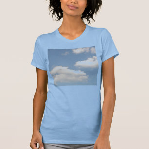 Flauffy White Cumulus Nubes Señoras Camiseta