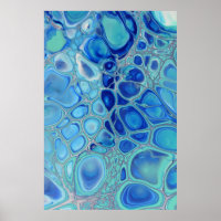 Flauta azul marina fluida Resumen arte de mármol m