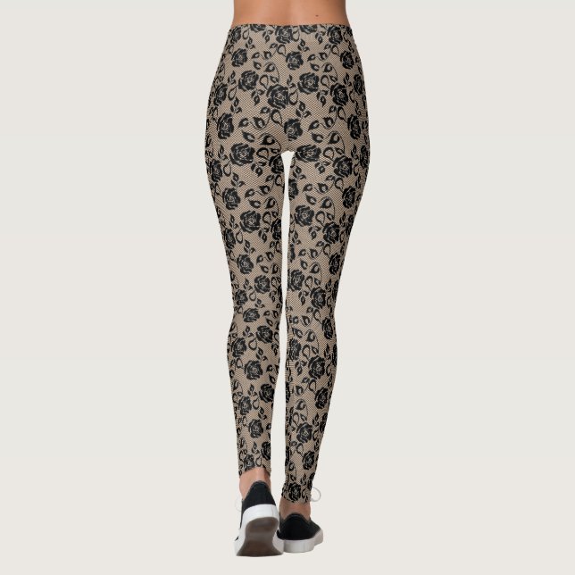 Flauta Black Lace Fishnet Leggings (Reverso)