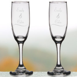 Flauta De Champán Boda Champagne o Vino Vidrio