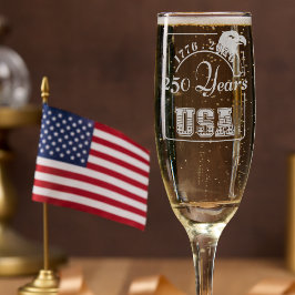 Flauta De Champán USA 250th Anniversary 1776-2026 bold eagle