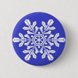 Flauta de nieve azul botón