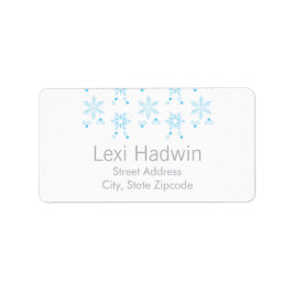 Flauta de nieve azul | Etiqueta de dirección de de