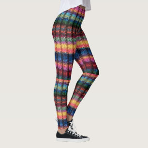 Flauta Sweater Leggings - franjas multicolores