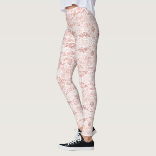 Flauta White Lace Fishnet Leggings