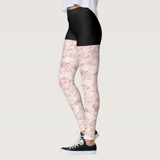 Flauta White Lace Fishnet Leggings - Diversión (Izquierda)